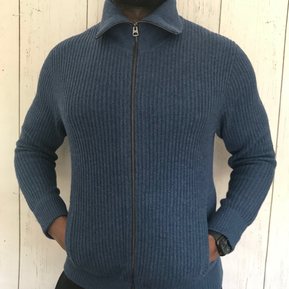 NWOT Blue Ralph Lauren Full-Zip Wool Sweater M